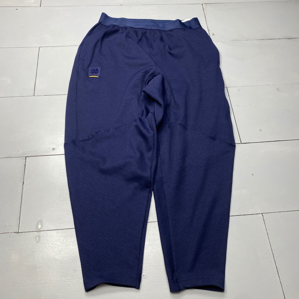 Under Armour Notre Dame Fighting Irish Mens Medium Navy Waffle Joggers 1385678